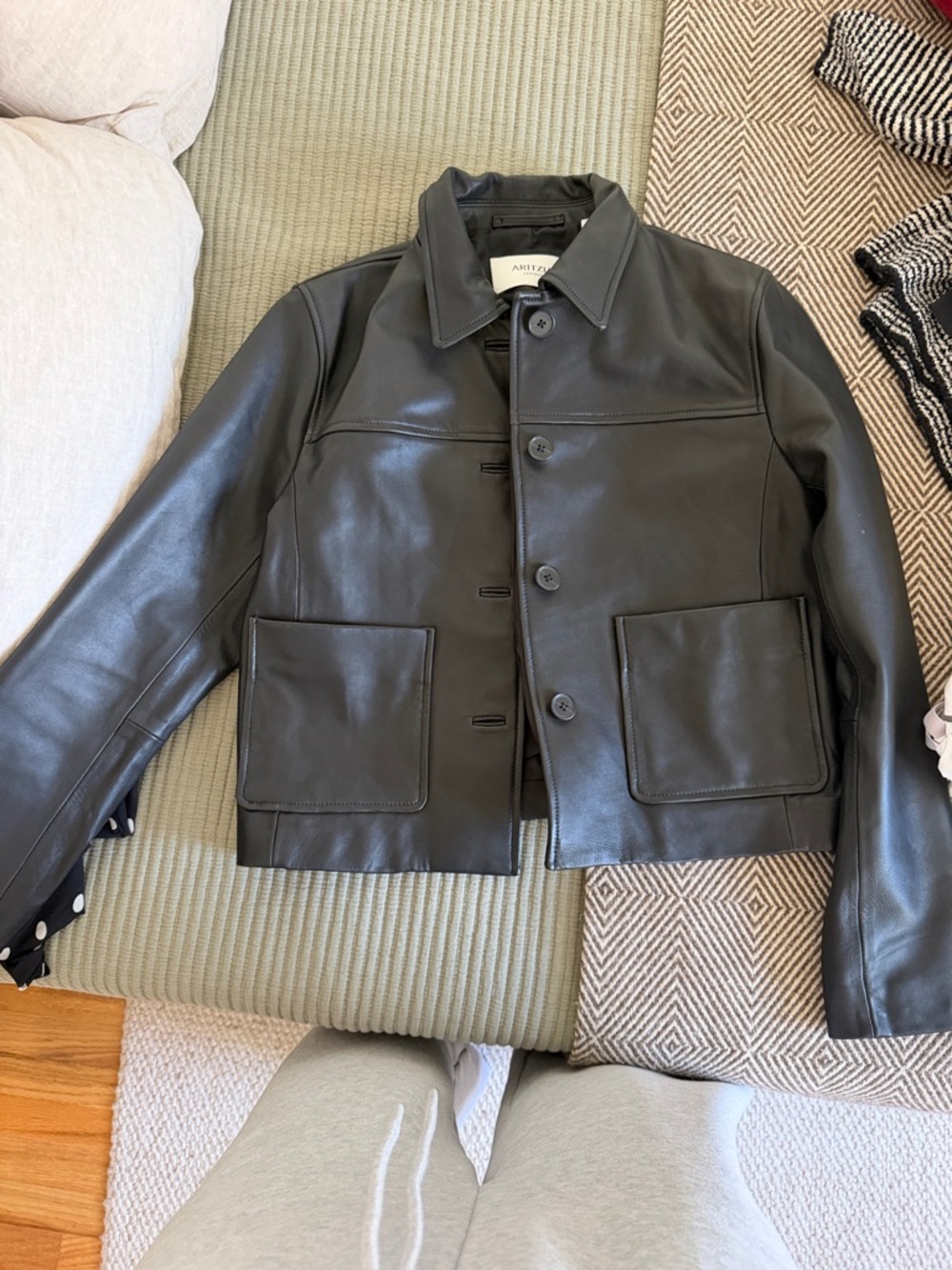 Aritzia real leather Tori jacket